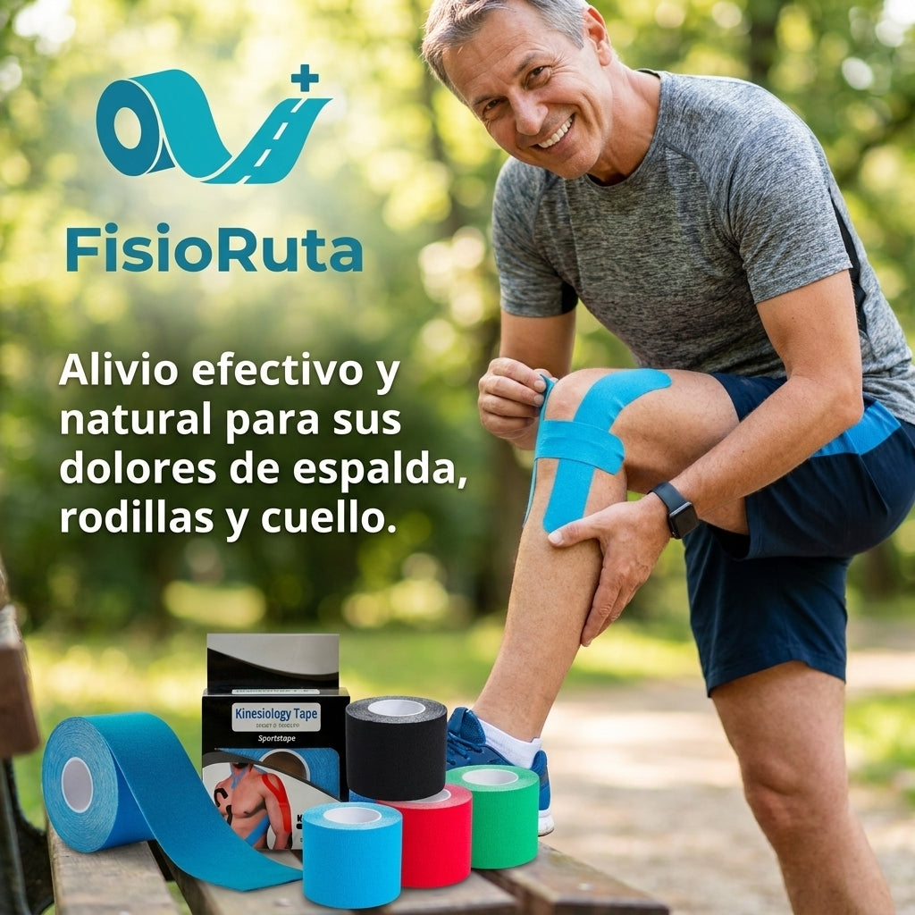FisioRuta®️ - La cinta kinesiológica que protege sus músculos y le devuelve la libertad de movimiento.