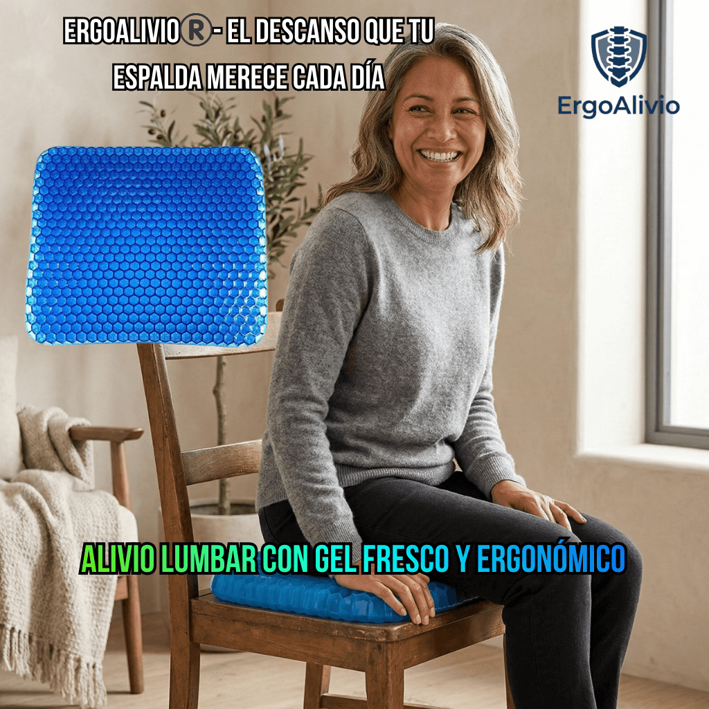 ErgoAlivio®️ - Protege tu columna y reduce la presión lumbar al estar sentado