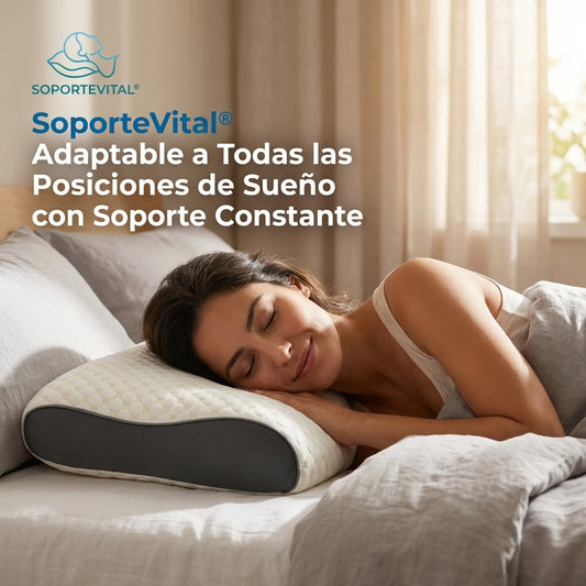 Almohada Cervical SoporteVital®️ Espuma Viscoelástica Certificada para un Descanso con Mayor Comodidad