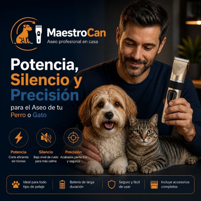 MAESTROCAN®️ Corta, Peina y Cuida a tu Mascota con un Solo Kit