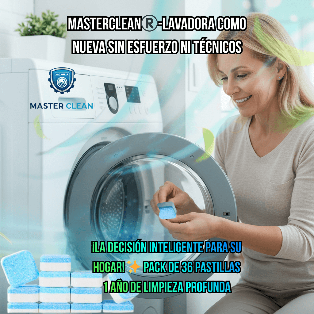 MasterClean®️ - Elimina el sarro y mal olor de tu lavadora sin necesidad de desarmarla