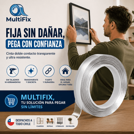 MULTIFIX®️: La Cinta Nano que pega todo sin dañar tus paredes. (Oferta 3x1)