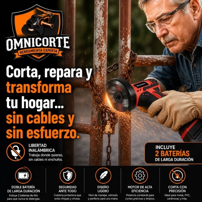 Omnicorte®️ - Potencia y precisión en la palma de su mano: La herramienta ideal para el mantenimiento de casa.