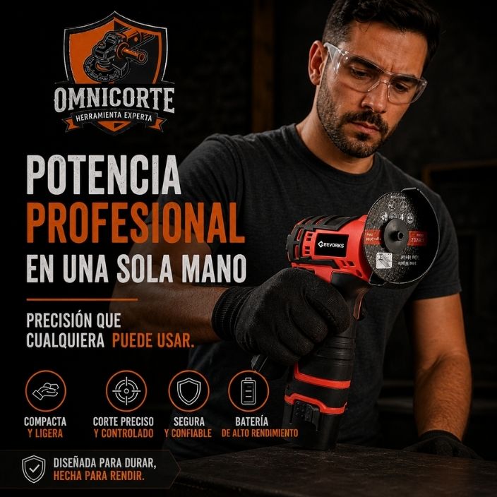 Omnicorte®️ - Potencia y precisión en la palma de su mano: La herramienta ideal para el mantenimiento de casa.