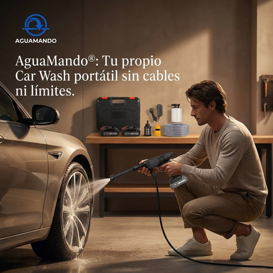 AguaMando®️ 6-en-1: El secreto para un hogar y vehículo siempre impecables. INCLUYE 2 BATERÍAS DE REGALO!