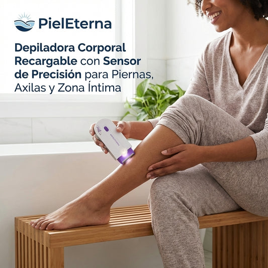 PielEterna®️ La Depiladora Inalámbrica con Luz LED y Sensor que No Deja Vellos sin Depilar en Ninguna Zona