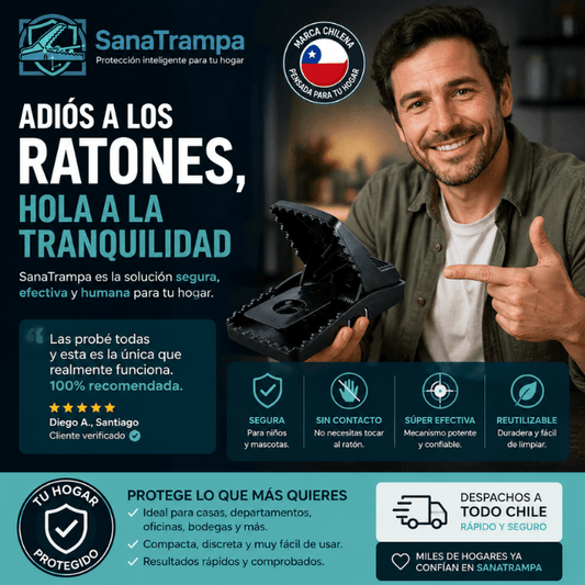 SANATRAMPA®️: La trampa para ratones más segura, higiénica y efectiva del mercado.