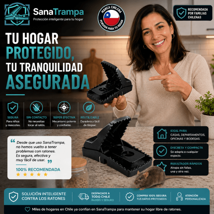 SANATRAMPA®️: La trampa para ratones más segura, higiénica y efectiva del mercado.