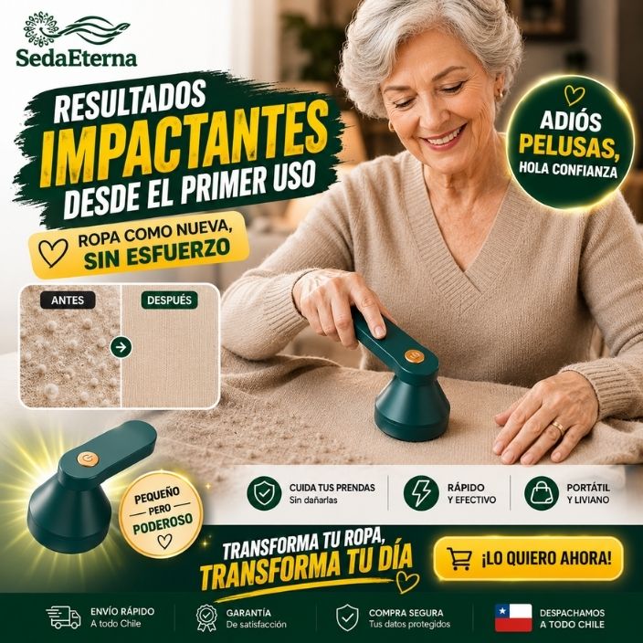 SEDAETERNA®️: El QuitaPelusas que renueva tus prendas favoritas en segundos.