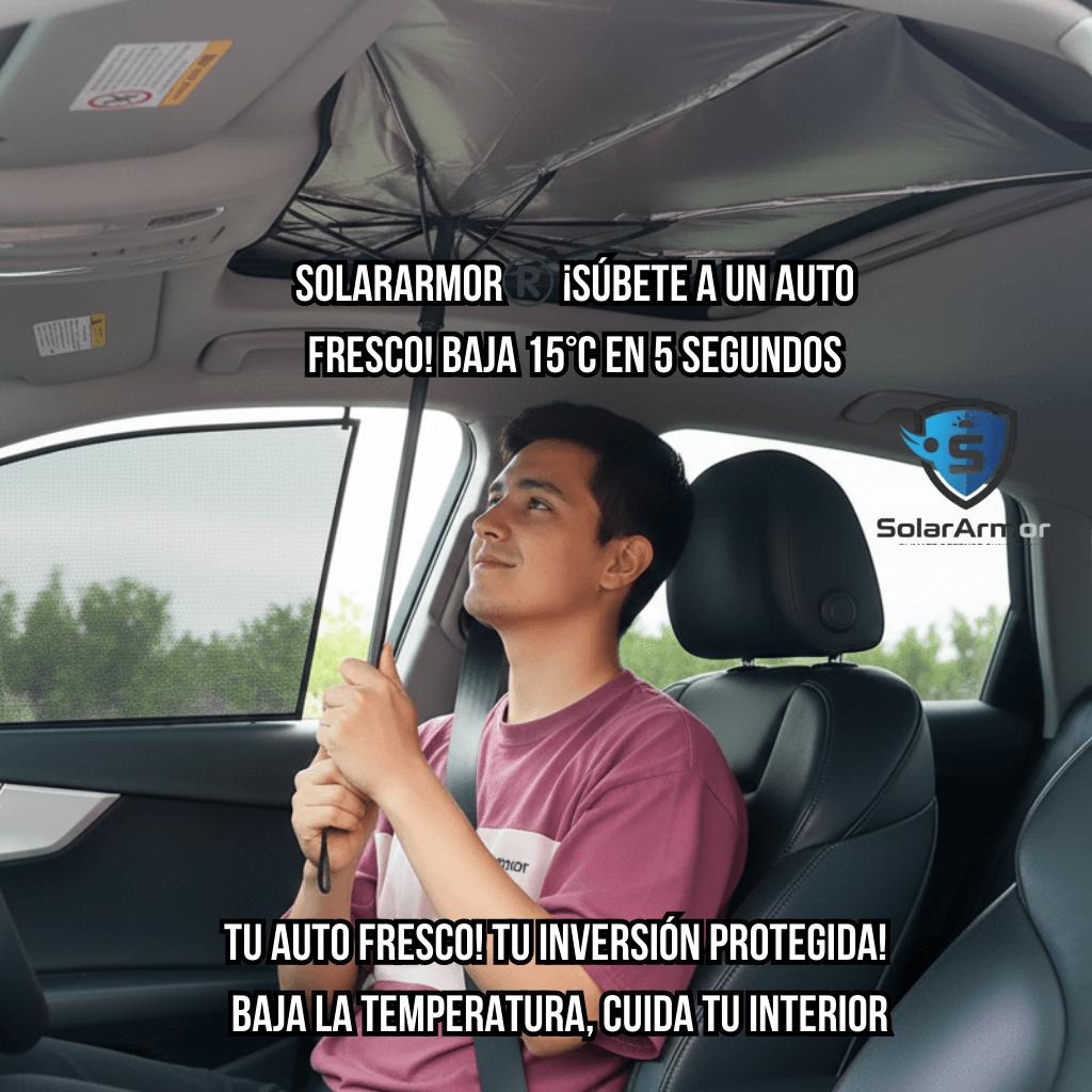 SolarArmor®️- Tu volante y asientos siempre frescos incluso bajo el sol de 35°C