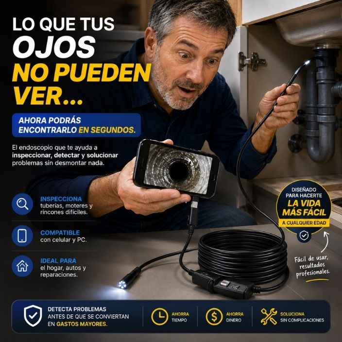 SONDATITAN®️: El endoscopio de 10m para inspecciones profesionales sin límites.