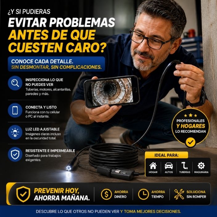 SONDATITAN®️: El endoscopio de 10m para inspecciones profesionales sin límites.
