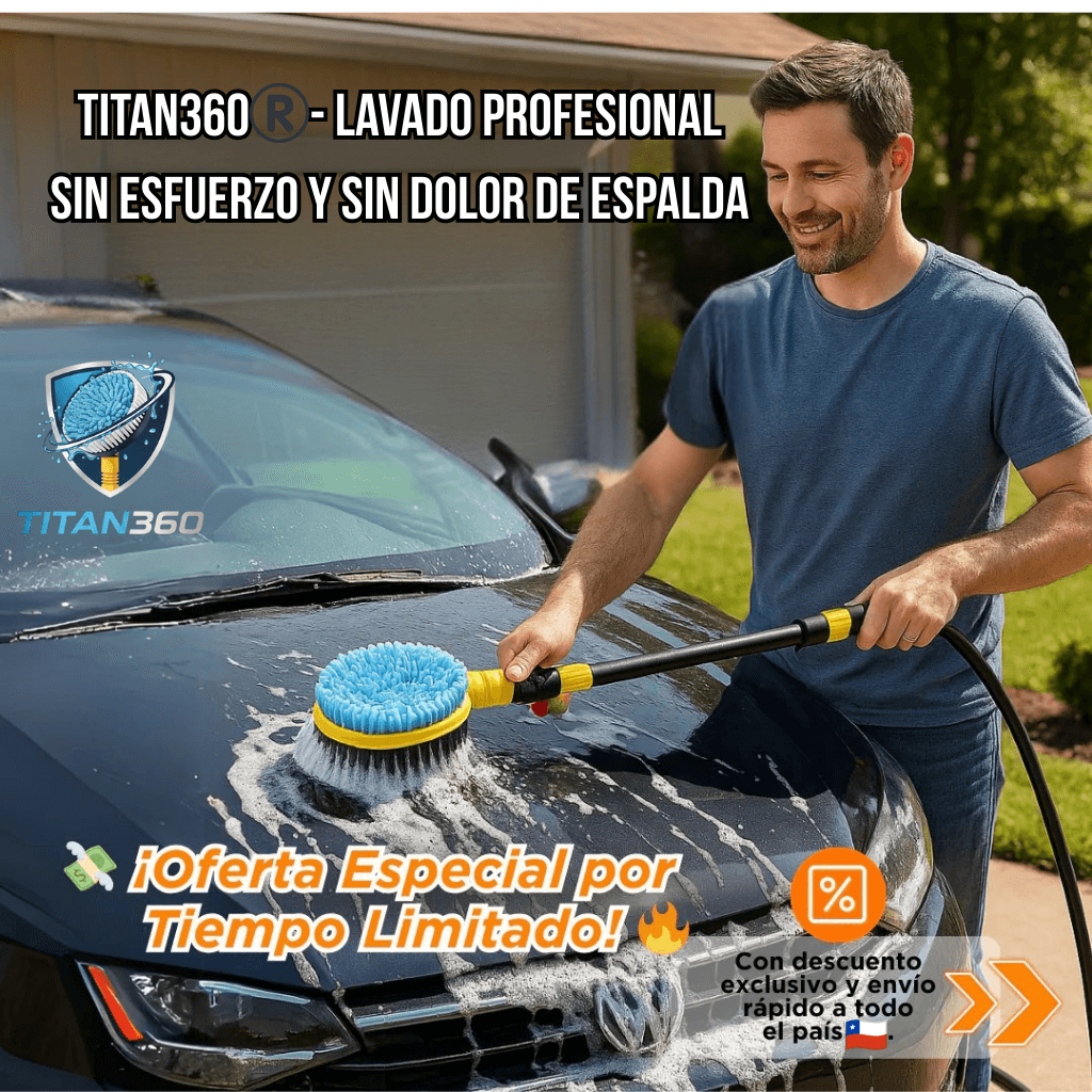 Titan360®️ - Limpieza profesional de su vehículo en la mitad de tiempo y sin esfuerzo.