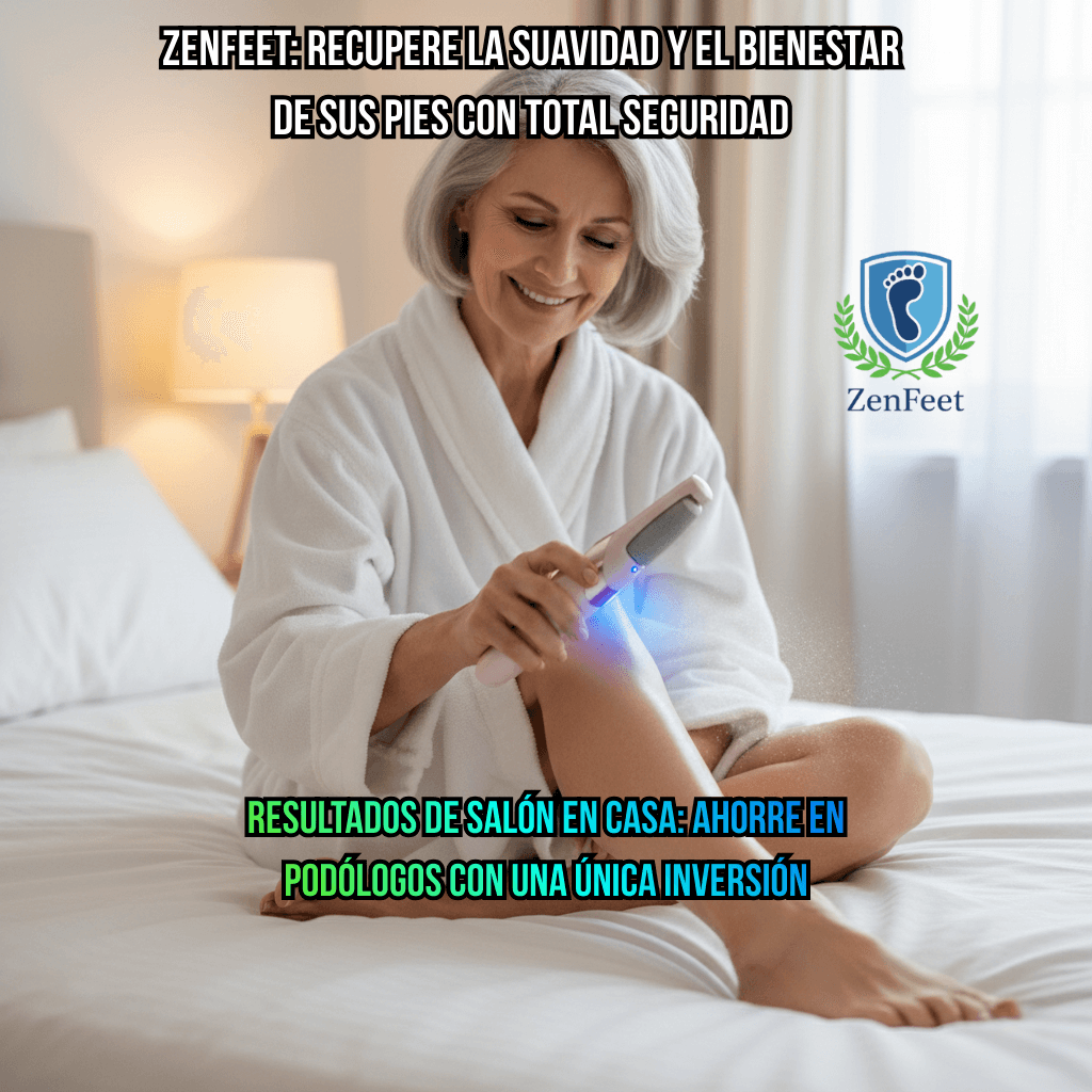 ZenFeet®️ - El Removedor de Callos que recupera la suavidad de tus pies en casa de forma segura y sin cortes.